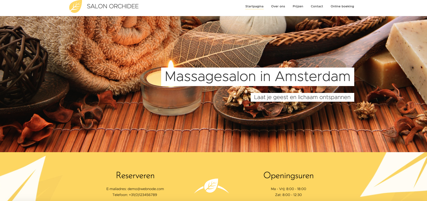 Salon Orchidee – Massagesalon website voorbeeld door RecensioAI