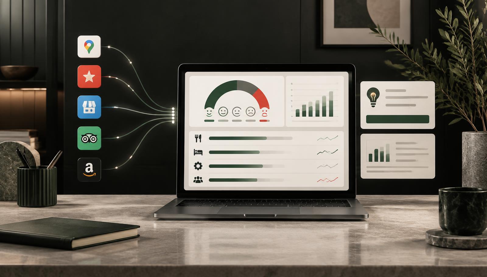 Meerdere reviewplatformen komen samen in één sentimentdashboard